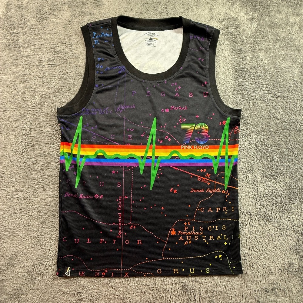 Grassroots California Pink Floyd Dark Side Moon Tank Top Men L Athletic Jersey